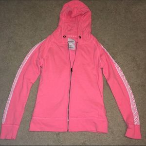 Bright pink hoodie